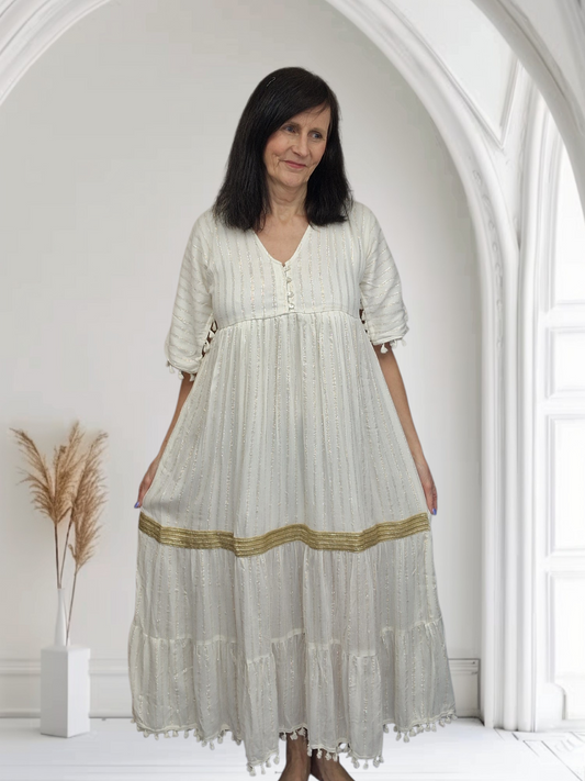 Edna Flowy Boho Chic Maxi Dress