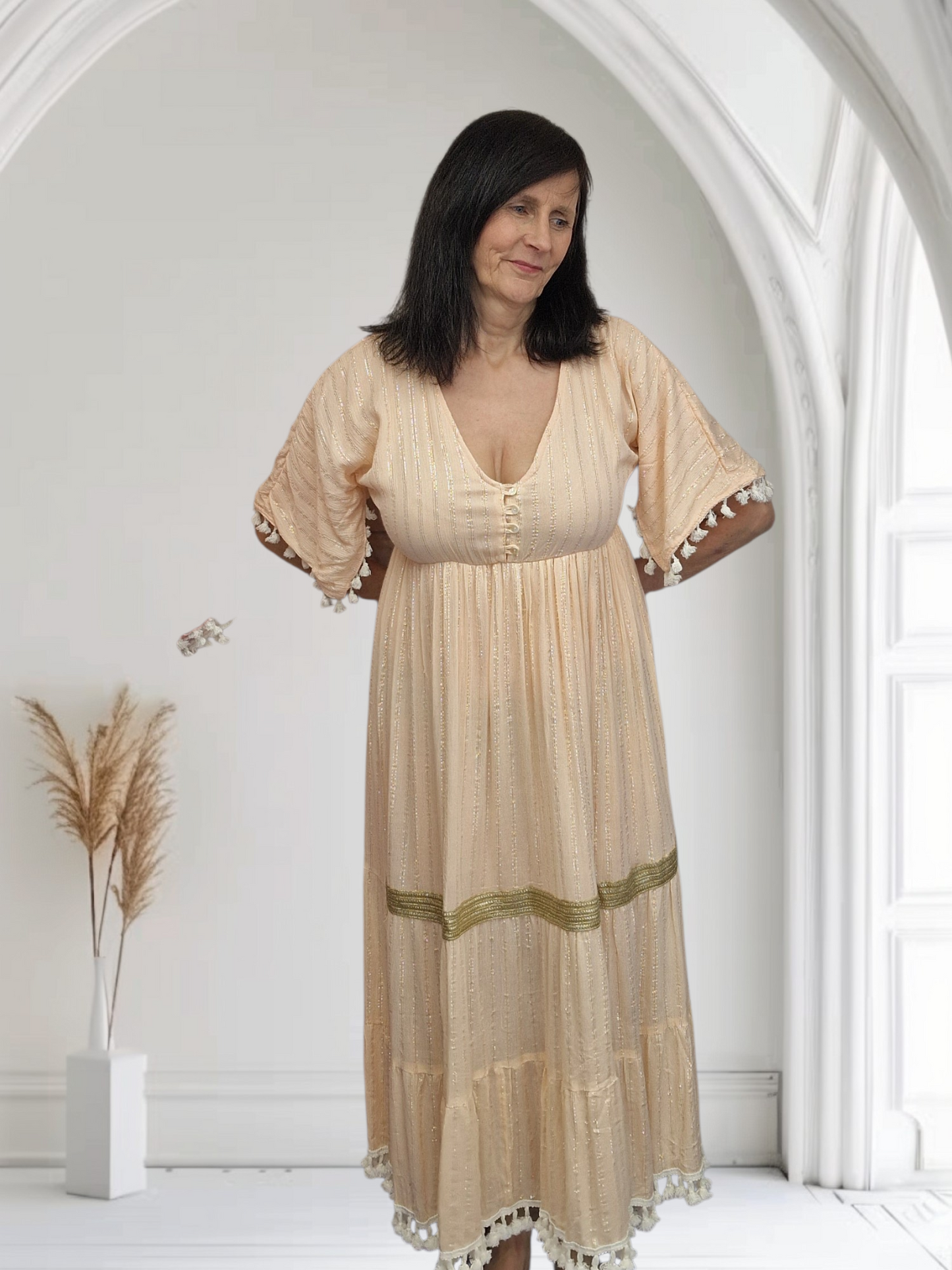 Edna Flowy Boho Chic Maxi Dress