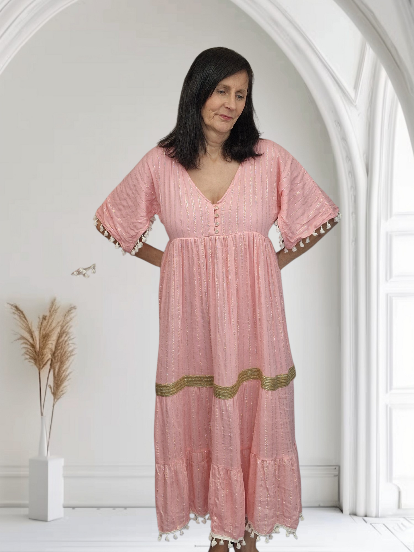 Edna Flowy Boho Chic Maxi Dress