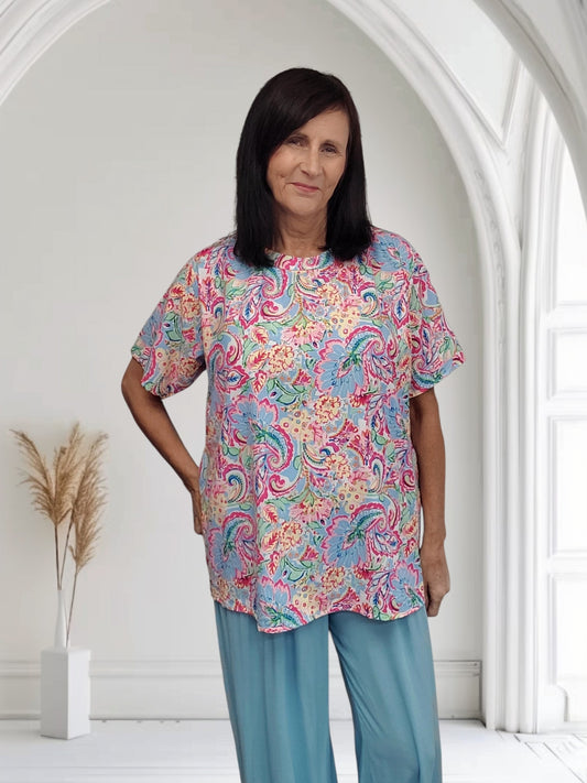 Rose Women's Multi Print Top