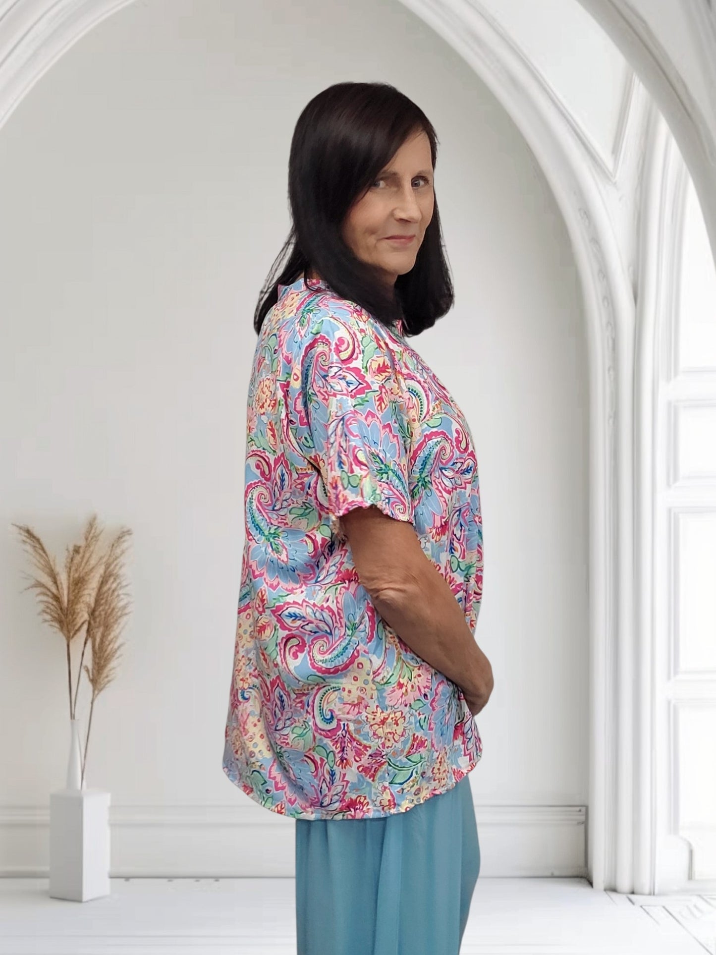 Rose Women's Multi Print Top