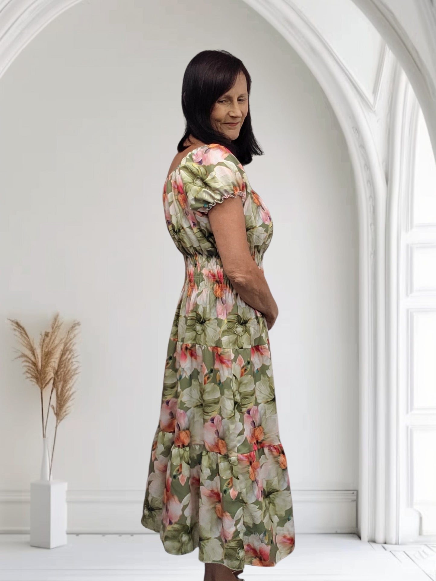 Queenie Convertible Maxi Dress | Wear On or Off Shoulder Bardot Style