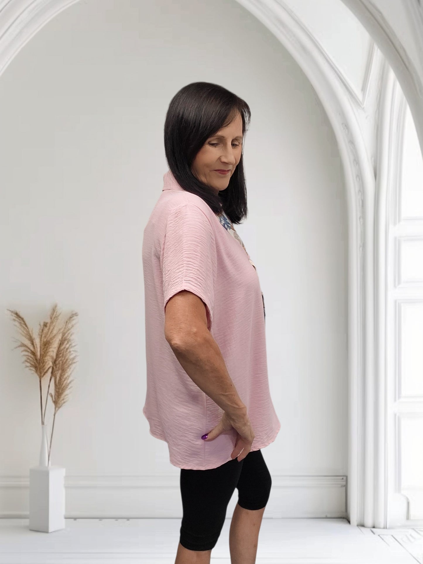 Maddi Women's Scarf Detail V-Neck Top – Available in 3 Colours