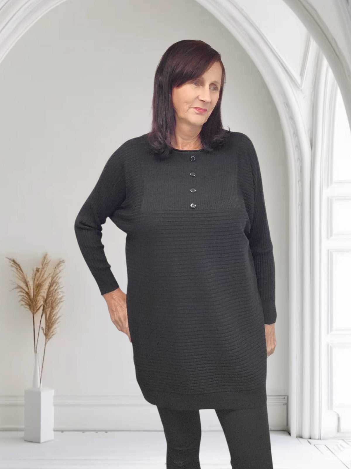 Ribbed Button Detail Top – 3 Colours- Liv