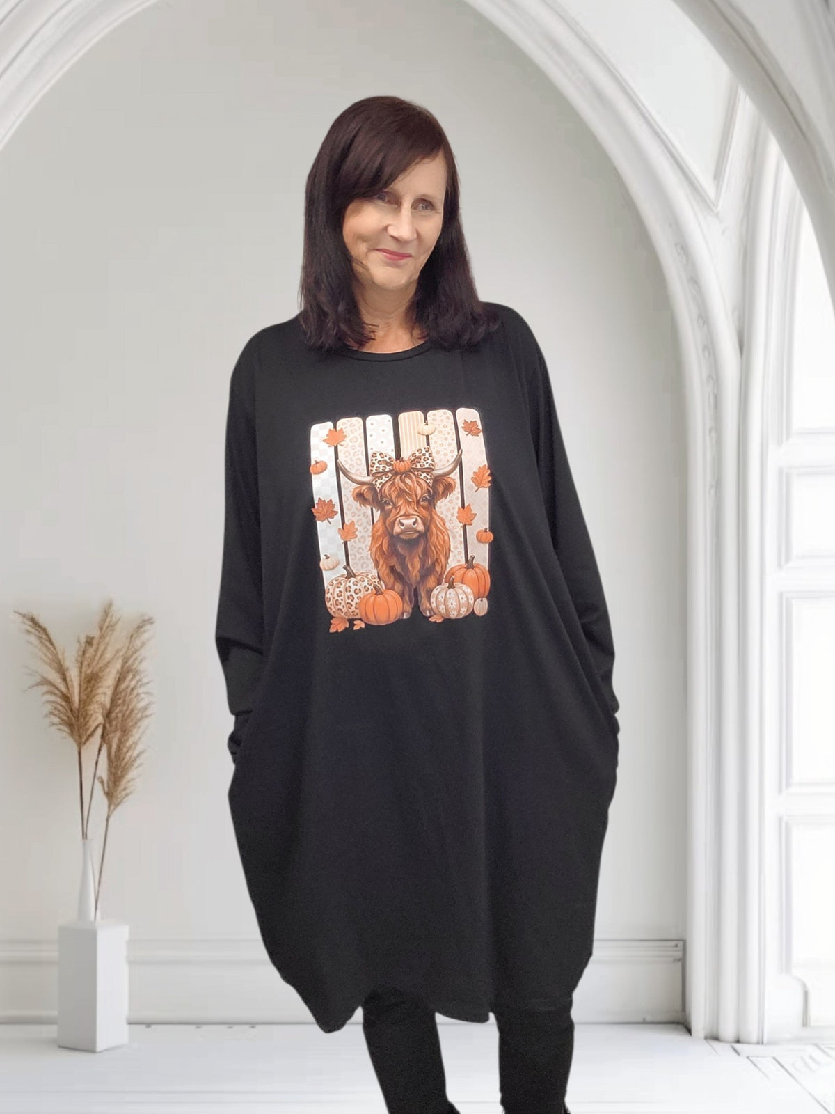 Plus Size Highland Cow Print Dress