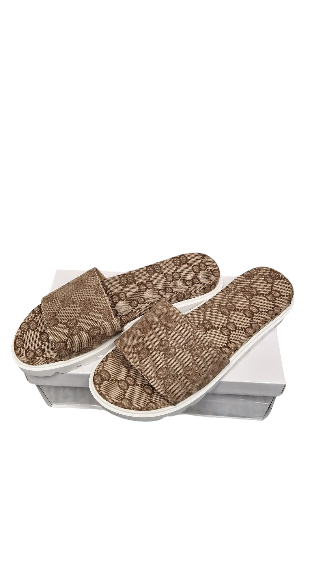 Womens Beige Sliders