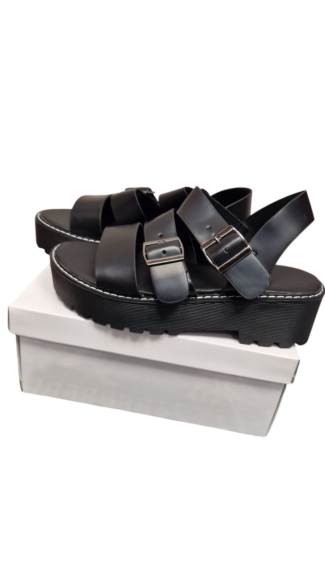 Black Chunky Sandles