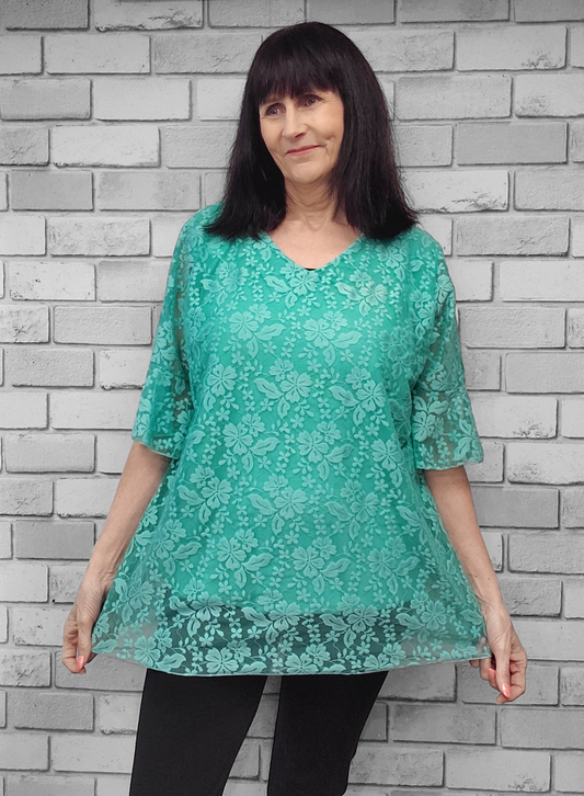 Harper Lace Short Sleeve  Top