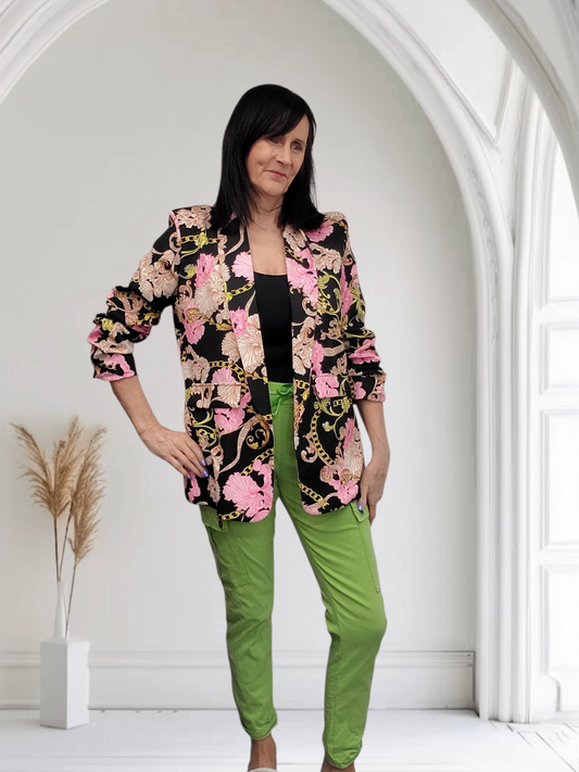 Floral Print Blazer – Stylish Smart Casual Women’s Jacket