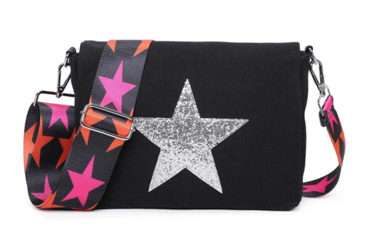 Canvas Crossbody Bag With Star