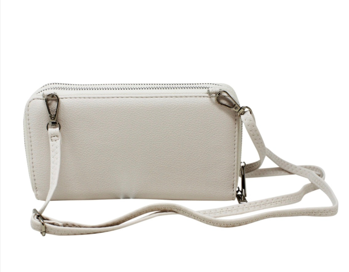 Crossbody  Double  Zipper  Wallet/Bag