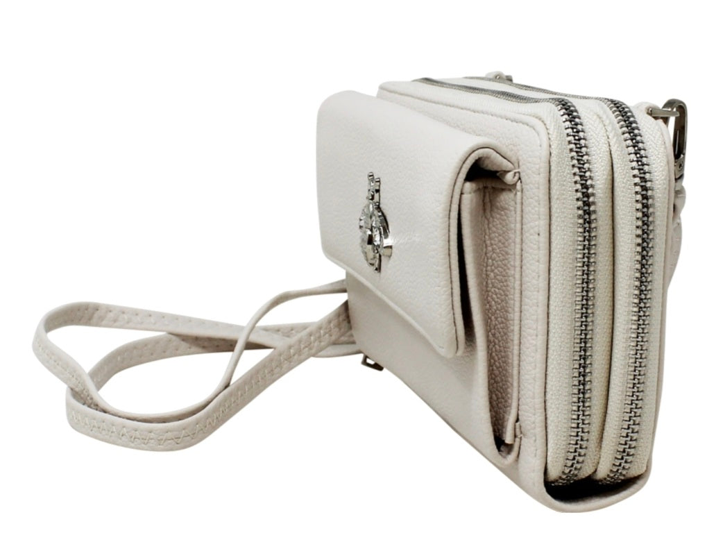 Crossbody  Double  Zipper  Wallet/Bag