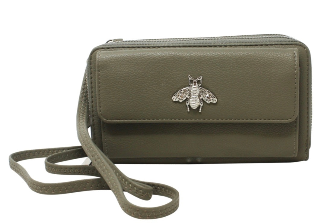 Crossbody  Double  Zipper  Wallet/Bag
