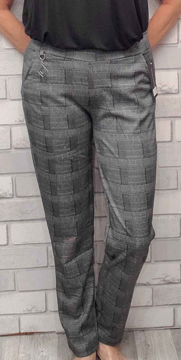 Carly Blue Stripe Red Stripe  Check Trouser
