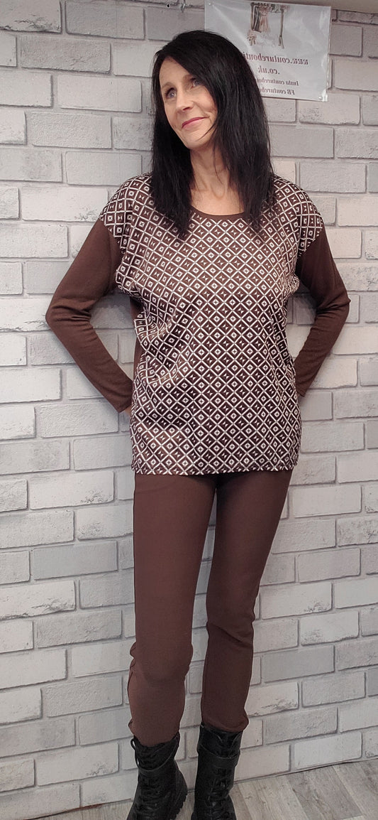 Brooke Fine Knit Top With Long Sleeves - Couture Boutique