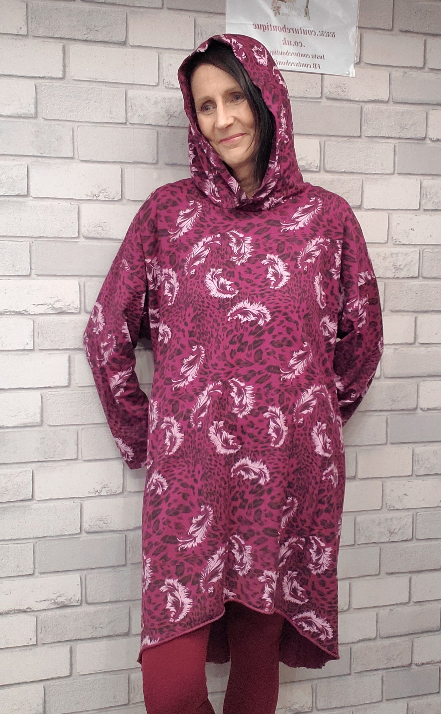 Jess Hooded Tunic Dress With Pockets - Couture Boutique