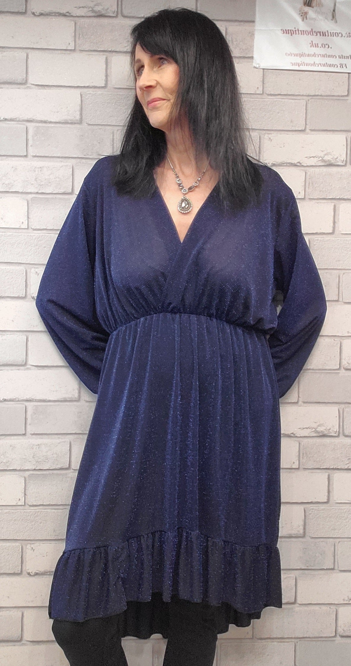 Lydia Midi Glitter Effect Dress - Couture Boutique