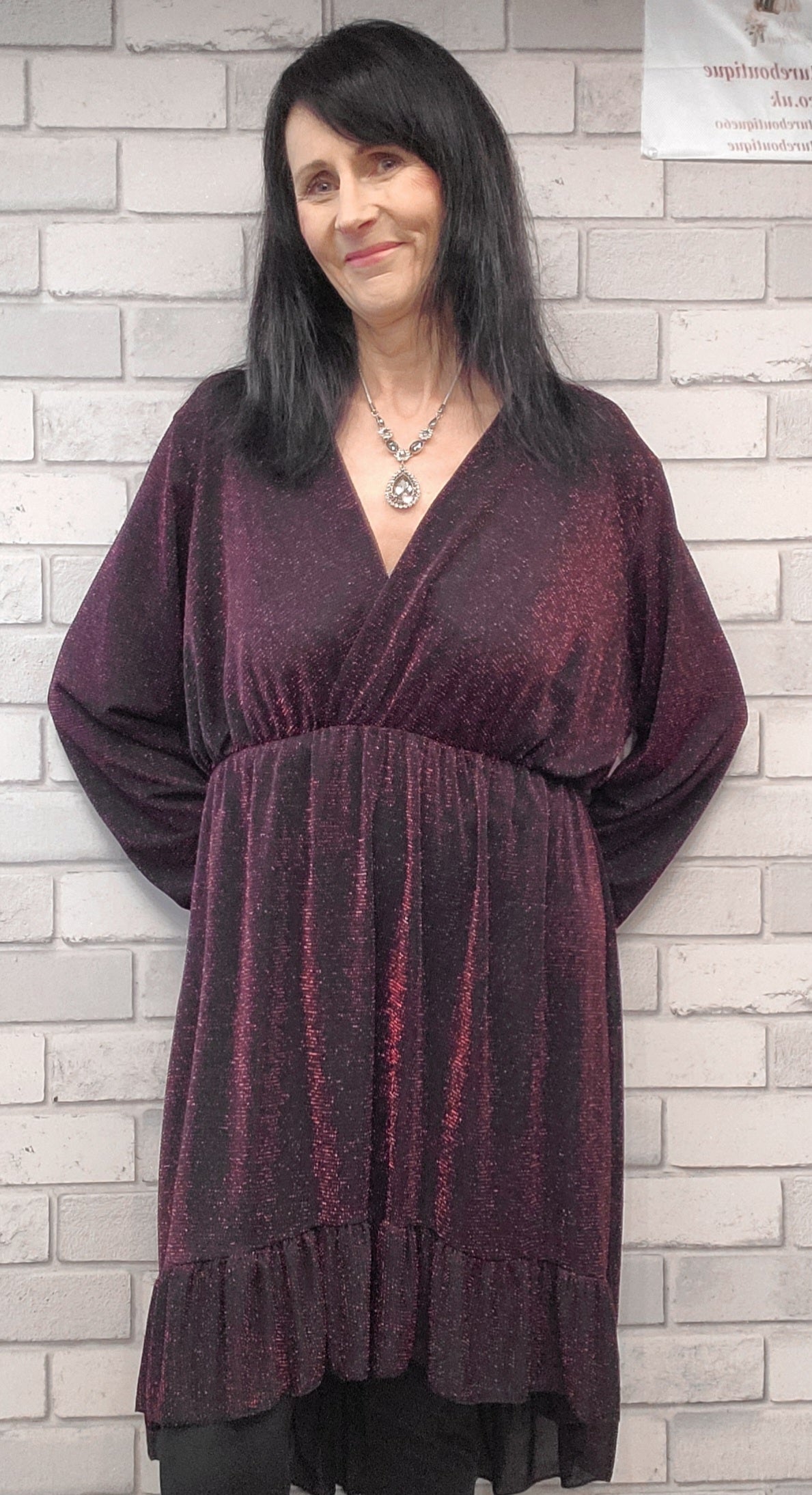 Lydia Midi Glitter Effect Dress - Couture Boutique