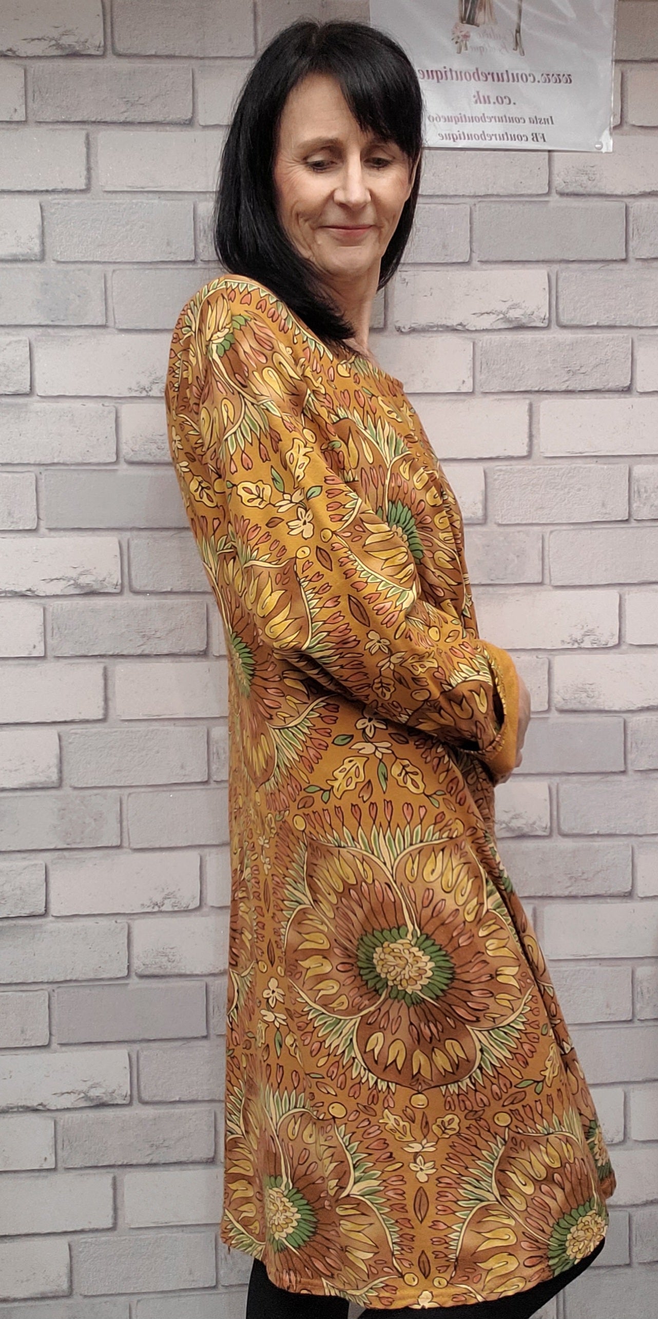 Karla Oversize  Floral Print Long Dress - Couture Boutique