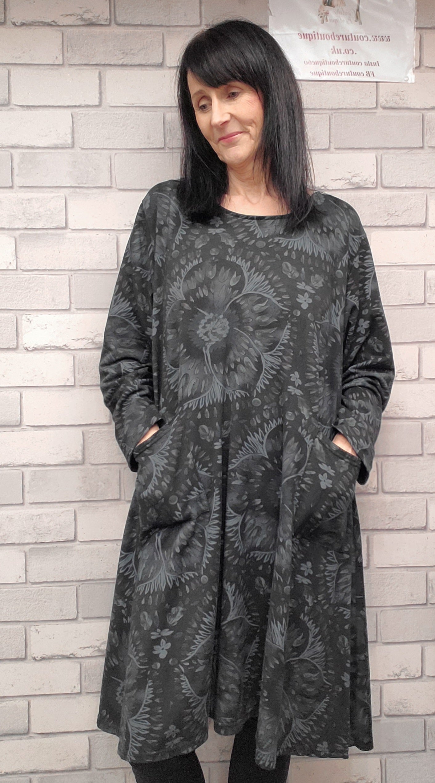 Karla Oversize  Floral Print Long Dress - Couture Boutique