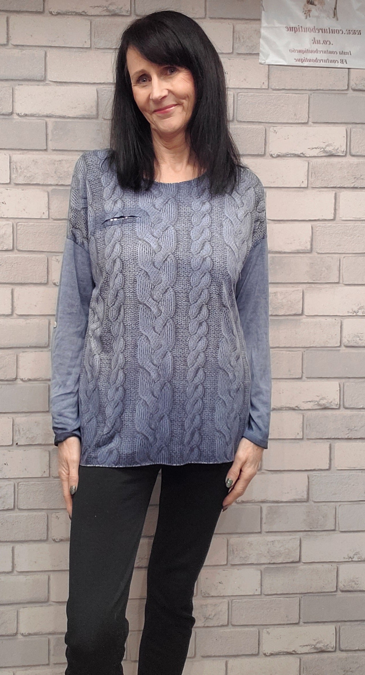 Berlinda Rope Design  Fine Knit Top - Couture Boutique