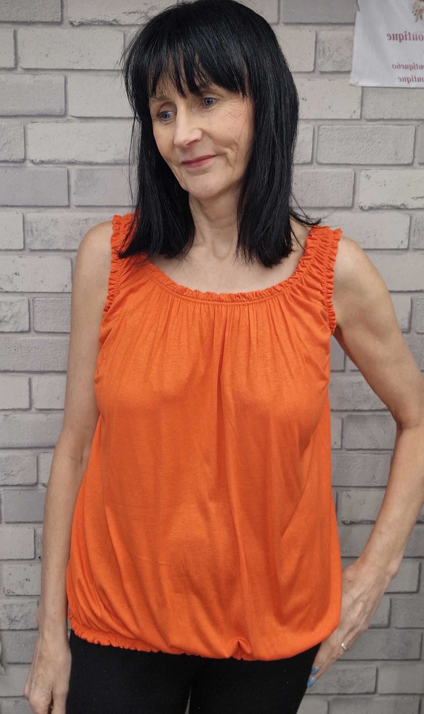 Vest Top With Ruffle Detail